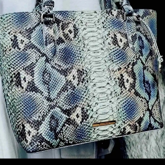 Brahmin Rare 2 PCS SET Holographic Purse bag tote handbag+ wallet NWT De… - Picture 12 of 14